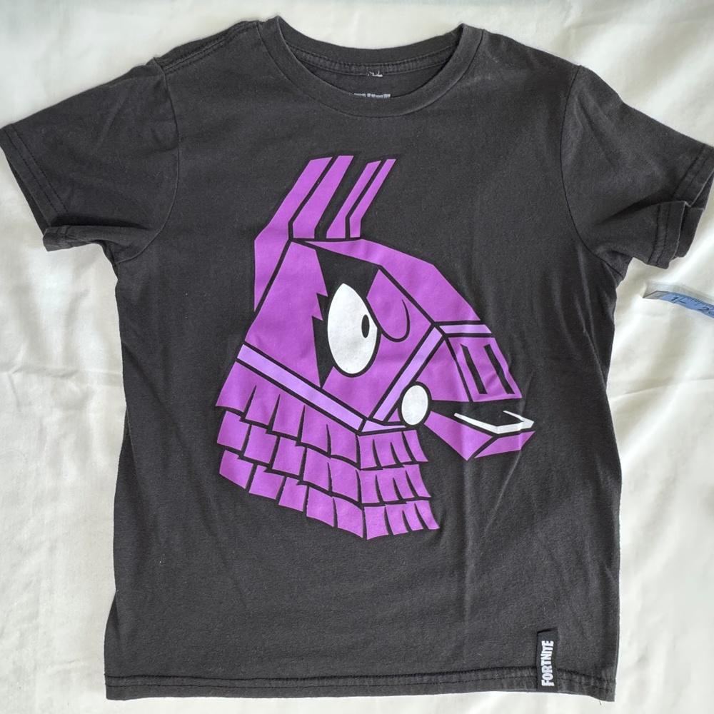 Boys Black Fortnite Llama t-shirt Medium